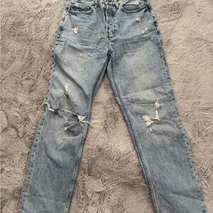 Zara Light Blue Distressed Jeans